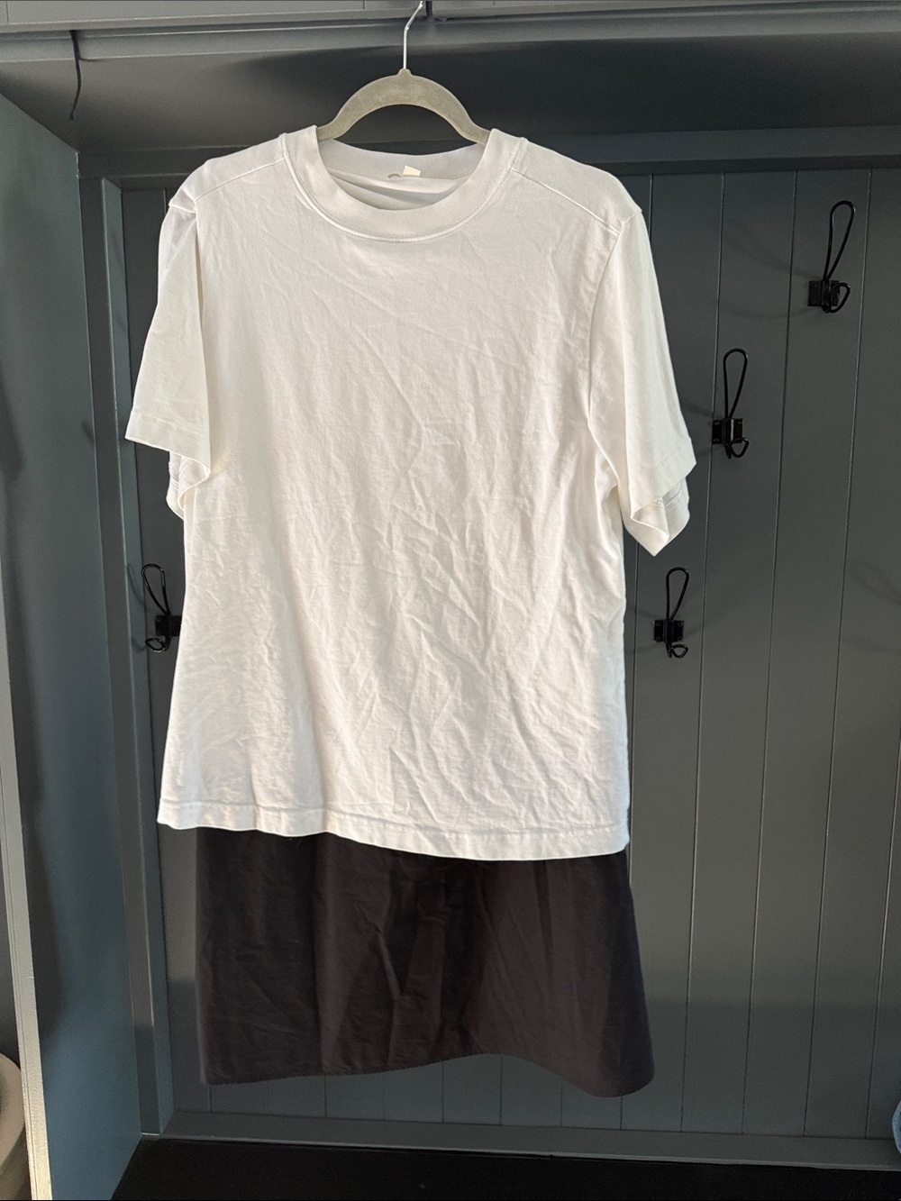 COS White Cotton Crewneck Tee Dress